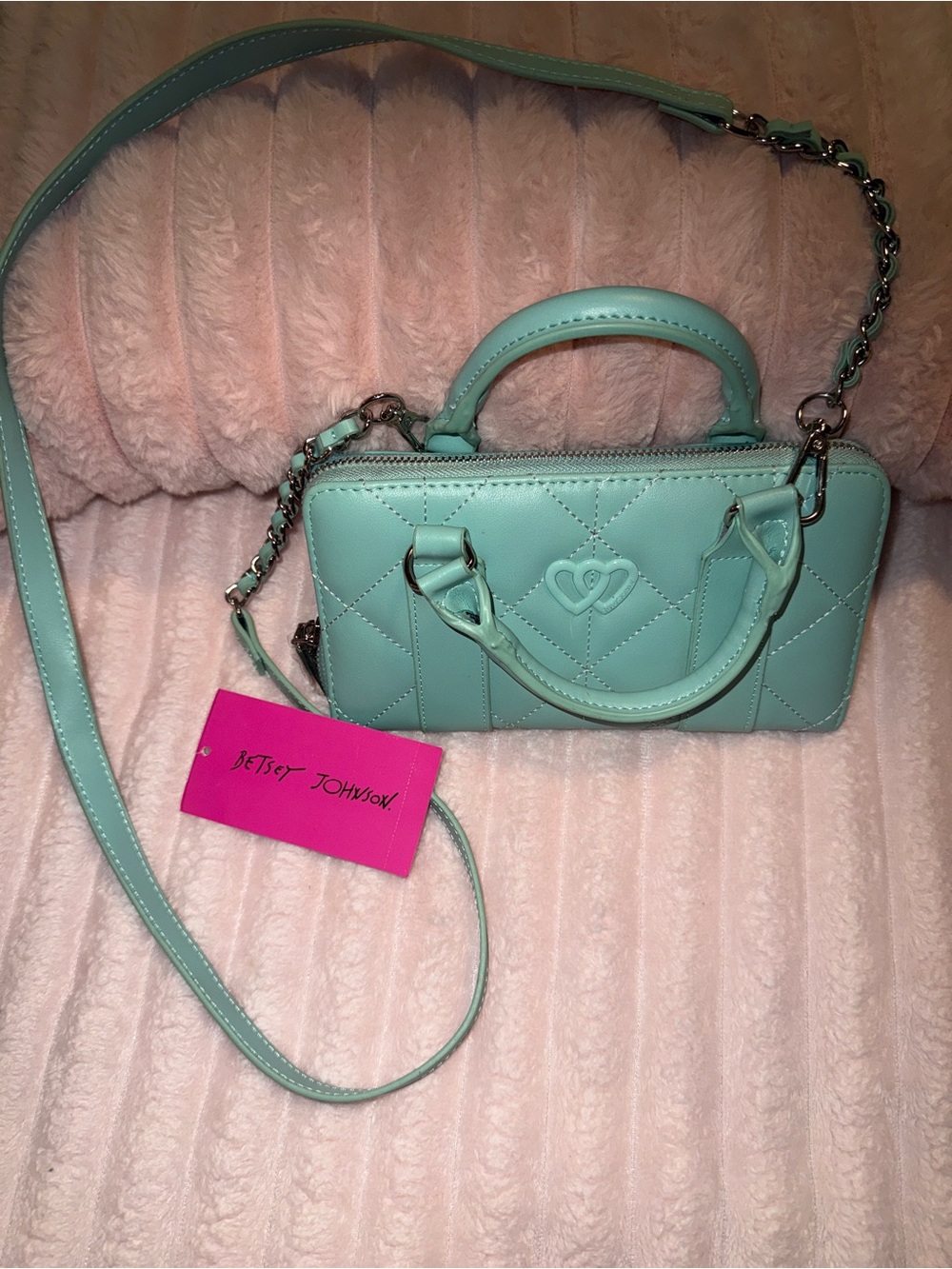Betsey Johnson XOLAYLA Crossbody
- Mint faux leather bag NWT